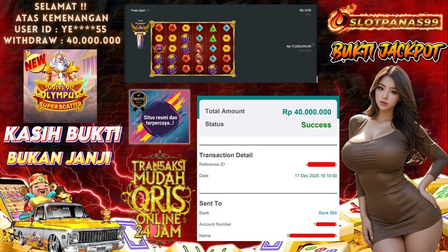 SLOTPANAS99 JACKPOT SLOT GATES OF OLYMPUS SUPER SCATTER